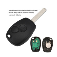 Coque de Clé Télécommande pour Renault Kangoo II Clio III Modus Twingo Dacia Logan, 2 Boutons 433MHz avec Puce PCF7947, Véhicule