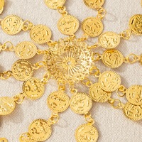Cadenas para el Cabello de Baile Étnico Indio Vintage de Moda para Mujer, Joyería Larga con Borlas de Monedas, Tocado para Mujer, Cadena para la Cabeza