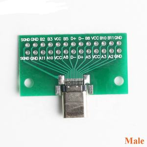 Usb 3.1-Aansluiting Type C Adapter Plaat Pcb Board Vrouwelijke Mannelijk Hoofd Converter 2*13P Tot 2.54mm Transfer Test Board USB3.1 Module - Product Image 2