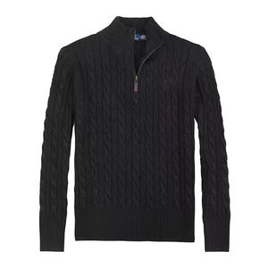 Super Ralph 柔软防皱男士 1/4 拉链冬季毛衣 轻质针织套头衫 羊毛/棉质休闲舒适风格 - Product Image 5