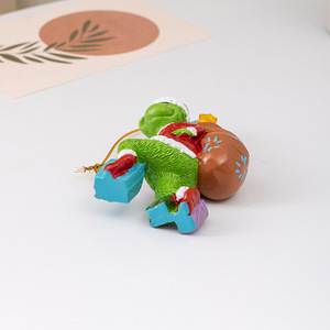 Decoraciones festivas para árboles de Navidad <span class=keywords><strong>Grinch</strong></span>, adornos navideños temáticos de <span class=keywords><strong>personajes</strong></span> verdes divertidos para fiestas navideñas, accesorios para árboles de fiesta - Product Image 6
