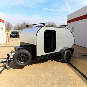 Caravane de voyage moderne en aluminium, légère, pliable, mini-caravane avec cuisine coulissante, suspension indépendante, pour le camping sur route - Product Image 1