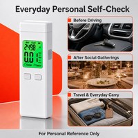 Alcoholímetro Semiconductor de Seguridad Vial, Analizador de Alcohol en Aliento Portátil, Comprobador Personal de Alcohol en el Aliento Antes de Conducir
