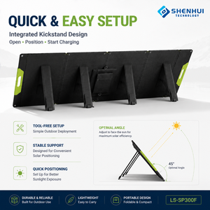 Panneau solaire pliable pour la recharge et le stockage d'énergie, panneau <span class=keywords><strong>photovoltaïque</strong></span> pliable pour l'extérieur, panneau solaire pliable 300w - Product Image 4