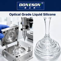 Caoutchouc de silicone liquide optique transparent anti-jaunissement, conforme RoHS et REACH, pour le moulage par injection d'optiques secondaires de guides de lumière