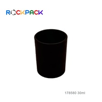 Bouteille en verre pour boissons et vins, mini, à large ouverture, 30 ml, vert foncé mat, emballage en pot