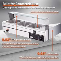 Beste gewerbliche Küchen ausstattung Edelstahl 3-Pan Bain Marie Food Warmer Dampf tisch Display Buffet für den Restaurant gebrauch