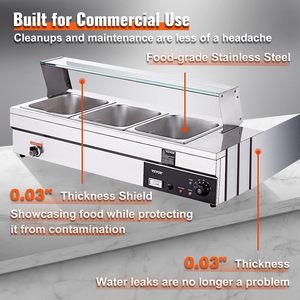 El mejor equipo de cocina comercial de acero inoxidable 3-Pan Bain Marie calentador de alimentos mesa de vapor Buffet para uso en <span class=keywords><strong>restaurante</strong></span> - Product Image 6