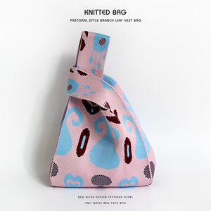 Bolso de mano de poliéster tejido estilo étnico versátil con patrón geométrico exquisito, ideal para viajes y recuerdos. - Product Image 3