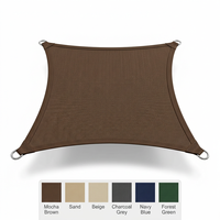 Voile d'ombrage HDPE multi-tailles en formes triangulaires et rectangulaires pour terrasses de jardin, patios et abris d'extérieur polyvalents