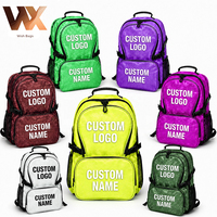 Sac à dos personnalisé en polyester avec logo d'équipe pour les équipes de cheerleading et les sports scolaires, idéal pour les étudiants et les pom-pom girls