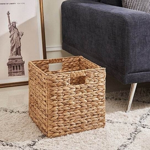 Custom <b>Collapsible</b> Water Hyacinth Seagrass Woven <b>Storage</b> Basket Home Organizer Bulk Wholesale Vietnam Supplier - Product Image 1