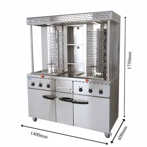 Commerciële Elektrische Verticale Barbecue Grill Automatische Rotatie Verticale Broodrooster Machine Shoarma Machine Apparatuur Voor Verkoop