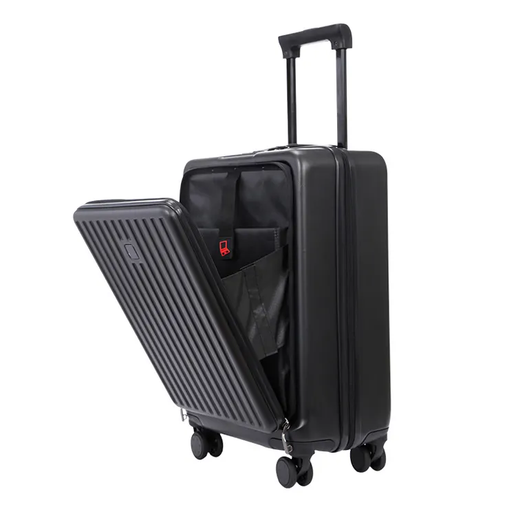 2023 New Design Front Open Smart Travel Trolley Bags Travel Suitcase Luggage
