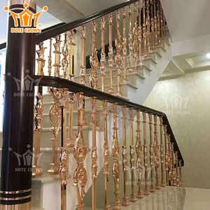 Lan Can Cầu Thang Đúc Sẵn Bằng Nhôm Màu Vàng Lan Can Cầu Thang Trong Nhà Và Ngoài Trời Tinh Tế Cho Khách Sạn - Product Image 3