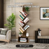 Mini estantería de madera sencilla y creativa, soporte extensible moderno para libros, estantes de pie para el hogar, oficina, sala de estar, cocina, comedor