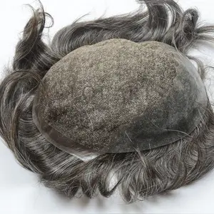 Wholesale Q6 Human Hair Lace Toupee Men's Hair Replacement Wigs