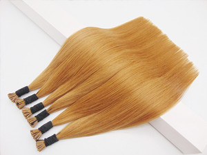 Bán buôn 100% Đôi Kéo Trung Quốc vô hình I và u tip Remy Trinh Nữ nhân phần mở rộng tóc trong tự nhiên sóng phong cách - Product Image 4