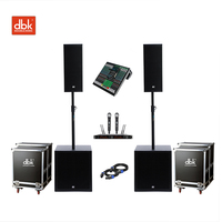 Nouvel arrivage Subwoofer 15 pouces alimenté par l'activité avec haut-parleur colonne 2*8 pouces Système de sonorisation intérieur extérieur PA