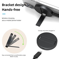 Support de charge sans fil magnétique pliable portable en alliage d'aluminium pour iPhone pour autres smartphones Support de chargeur sans fil magnétique
