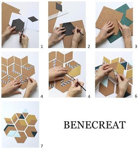 Paquete de 8 hojas de respaldo de <span class=keywords><strong>corcho</strong></span> aislante rectangular de 8x12 pulgadas hojas de <span class=keywords><strong>corcho</strong></span> A4 autoadhesivas de 1MM para posavasos decoración de pared fiesta manualidades DIY - Product Image 6