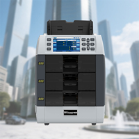 Machine de comptage d'argent multi-devises de qualité bancaire à haute vitesse, écran tactile HD 5 pouces, reconnaissance automatique des devises, fonctions complètes