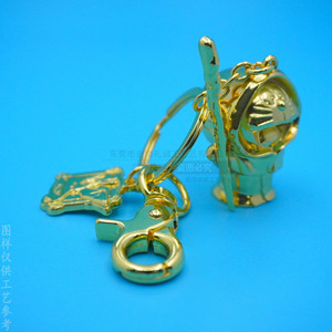 Doraemon Metal <b>Keychain</b> Gold Zinc Alloy <b>Anime</b> Pendant Gift Toy - Product Image 2