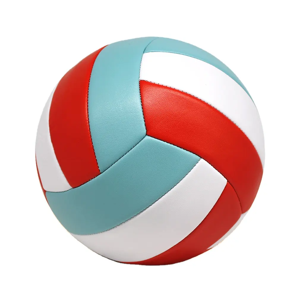 Ballon de volley-ball en PU, cousu à la Machine, logo personnalisé amusant d'entraînement, plage, vente en gros