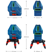 Niveau laser Bosch GLL 50-15XG à faisceau vert, laser croisé 5 lignes avec pointe plombante, auto-nivelant, portée 15 m, outil de mesure professionnel