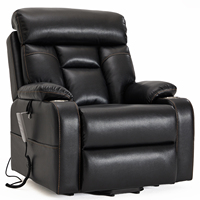 CJSmart Home Chaise élévatrice avec support lombaire réglable Chaise inclinable à levage électrique pour personnes âgées, pose à plat trois moteurs OKIN