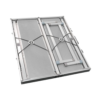 Table de pique-nique pliante en aluminium bleu foncé avec chaise