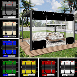 Bâche de <span class=keywords><strong>pergola</strong></span> à double fermeture éclair 0,55 mm 2x2~3x5m, fermeture éclair <span class=keywords><strong>pour</strong></span> balcon, horticulture, lavage de voitures, salle, bâche imperméable <span class=keywords><strong>pour</strong></span> l'horticulture - Product Image 6
