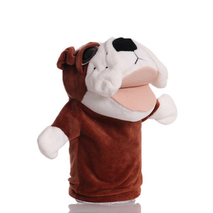 Marioneta de mano de animales súper suave personalizada, oso para aliviar el estrés de los niños, juguetes de peluche, técnica lavada, relleno de algodón PP para bodas - Product Image 4