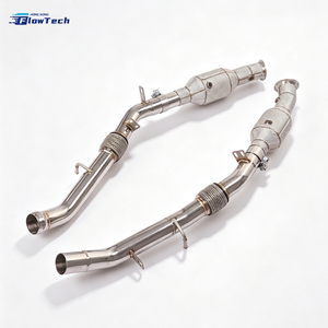 Tubo de Escape de Alto Flujo para Mercedes Benz GLE400 W166 M276 3.0L V6 Biturbo, Acero Inoxidable 304, Ajuste Directo con Protector Térmico - Product Image 6