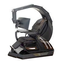 Chaise de travail inclinable zéro gravité IMPERATOR GM-520 GIMI Gaming COCKPIT, fonctionne avec un triple écran FIVE, support inclinable pour VR