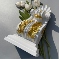 Moulure murale étanche en mousse de polyuréthane PU Gemei, imitation colonne romaine moderne, poutre dorée, tête de poutre, trompe d'éléphant, effet plâtre