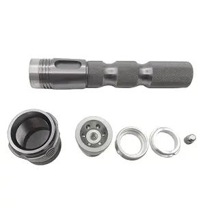 OEM High Precision Customized Anodized Aluminum Flashlight Housing Case CNC Machine Turning Parts