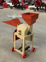 Nouveau Broyeur Multifonctionnel Mobile 2-en-1 pour Fourrage et Paille, Moulin à Grains Secs et Humides 220V pour Alimentation Animale