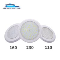 Luces LED RGB de Resina para Piscina, IP68, Focos de Superficie para Revestimiento de Vinilo