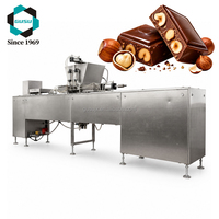 Machine automatique de fabrication de chocolat GUSU Factory, ligne de production de chocolat pour deux couleurs ou chocolat fourré