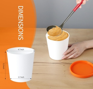 Kem container cho tự chế tái sử dụng kem lưu trữ container cho tủ đông - Product Image 5