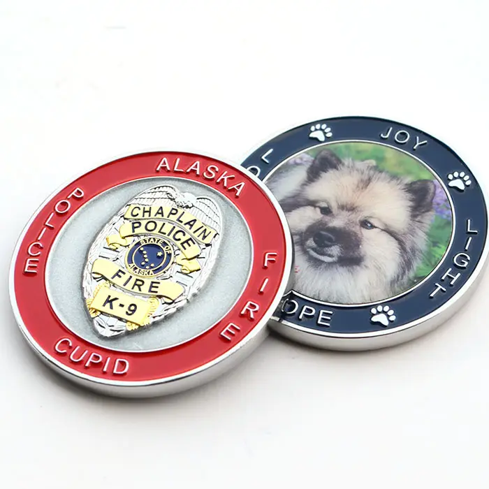 Factory Custom Metal Fire Coin Soft Full Color Challenge Coin