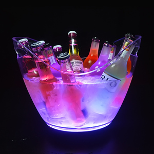Giá rẻ tùy chỉnh khác nhau nhựa PS PP ánh sáng LED Ice Bucket - Product Image 1