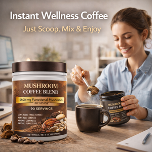 Mezcla de Café Instantáneo con Hongos, 5500mg de Melena de León, Reishi y Chaga <span class=keywords><strong>en</strong></span> <span class=keywords><strong>Polvo</strong></span>, Apoyo Inmunológico, 100% Puro, OEM/ODM para Compradores B2B - Product Image 6