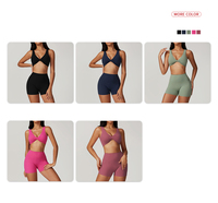 Ensemble de fitness 2 pièces personnalisé, respirant, extensible dans les 4 sens, pour femme : Jupes de yoga et de sport, soutien-gorge de sport, leggings taille haute