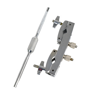 Accesorio de expansión de doble cabezal de tambor Abrazadera de tambor Ajustable <span class=keywords><strong>Tom</strong></span> Montaje de tambor Soporte de metal Clip de extensión Platillos Percusión - Product Image 1
