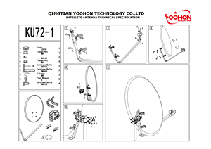 Hệ thống truyền hình vệ tinh cao Ku Band 72cm ăng ten vệ tinh món ăn - Product Image 4