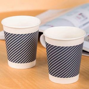 Disposable Paper Cups Thickened Hot Drink Cup Cylinder Shape Wedding Occasion Minimalist Style - Product Image 1