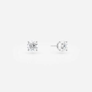 14K Gold Lab Grown Diamond Stud Earrings_ F+ VS-VVS Solitaire - Product Image 3