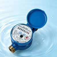 Compteur d'eau à roue à aubes monopulseur DN15 à raccord fileté, à cadran sec, pour eau froide, pour la vente en gros